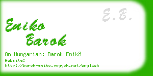 eniko barok business card