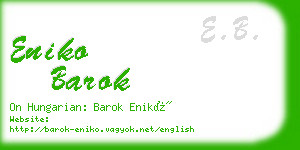 eniko barok business card